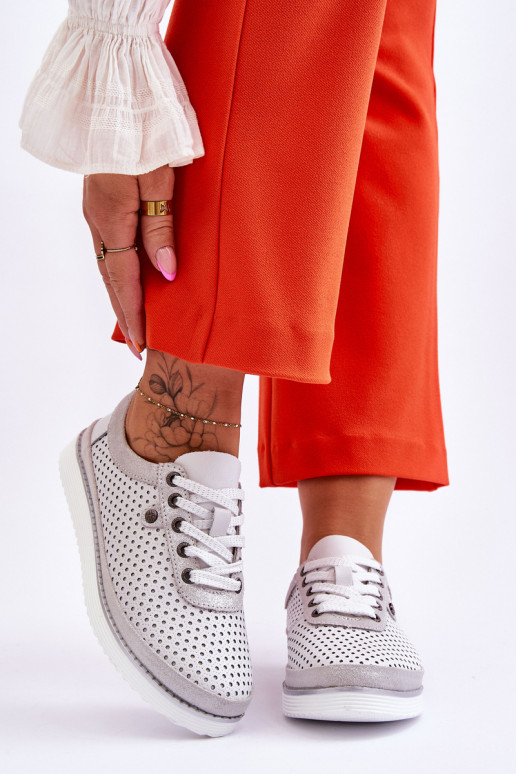 Stilīgasrnas    sporta apavi Baltas-Sudraba krāsas Cantare