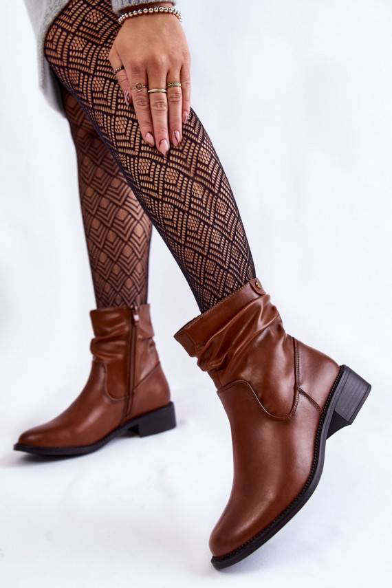  Sieviešu puszābaki ar platiem papēžiem brūnas krāsas Sersa