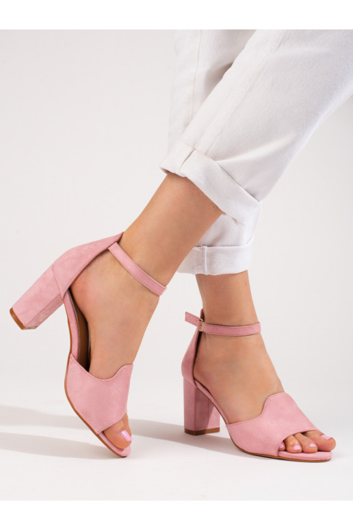 Rozā krāsas kurpes  uz papēža W. Potocki