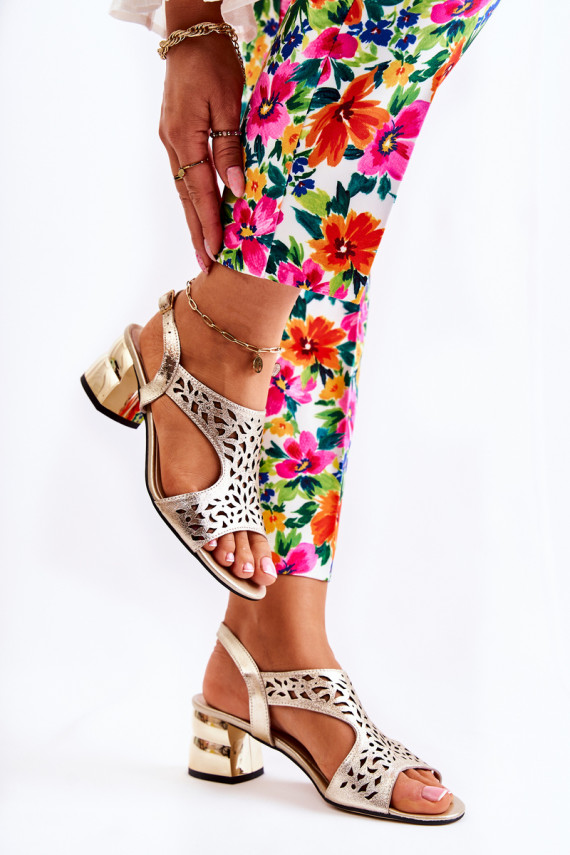    sandales ar papēdi Zelta krāsas Salvio