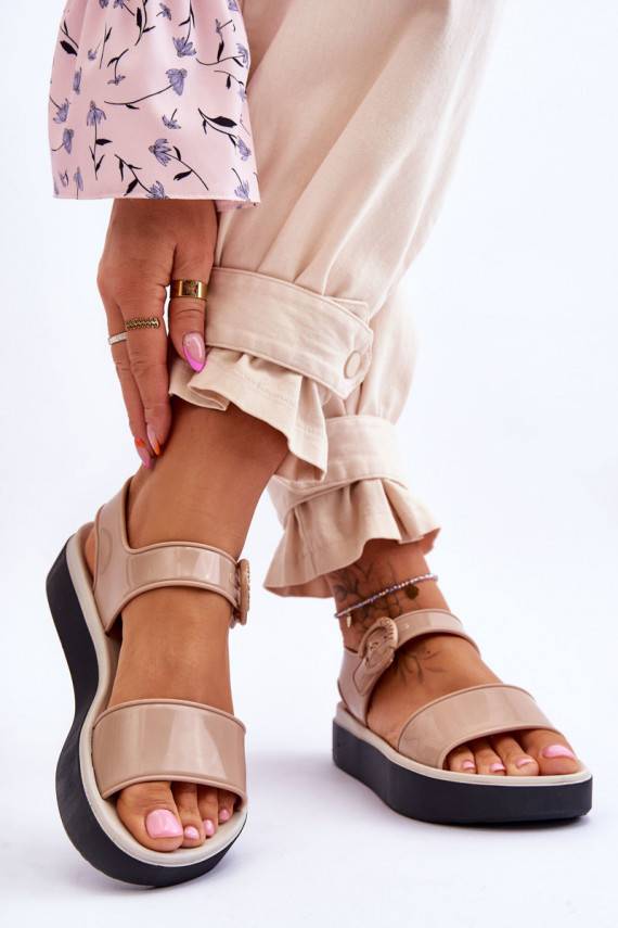 Pachnące Hipoalergiczne sandales  JJ285240 smilšu krāsas-melnas krāsas