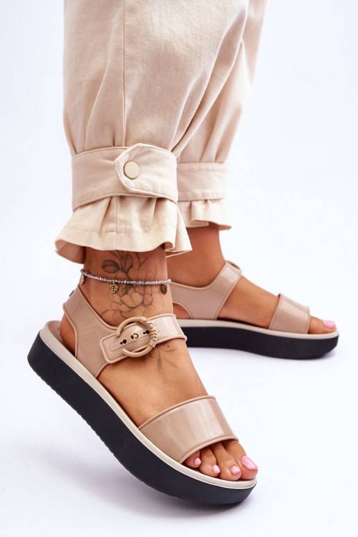 Pachnące Hipoalergiczne sandales  JJ285240 smilšu krāsas-melnas krāsas Pachnące Hipoalergiczne sandales  JJ285240 smilšu krāsas-melnas krāsas