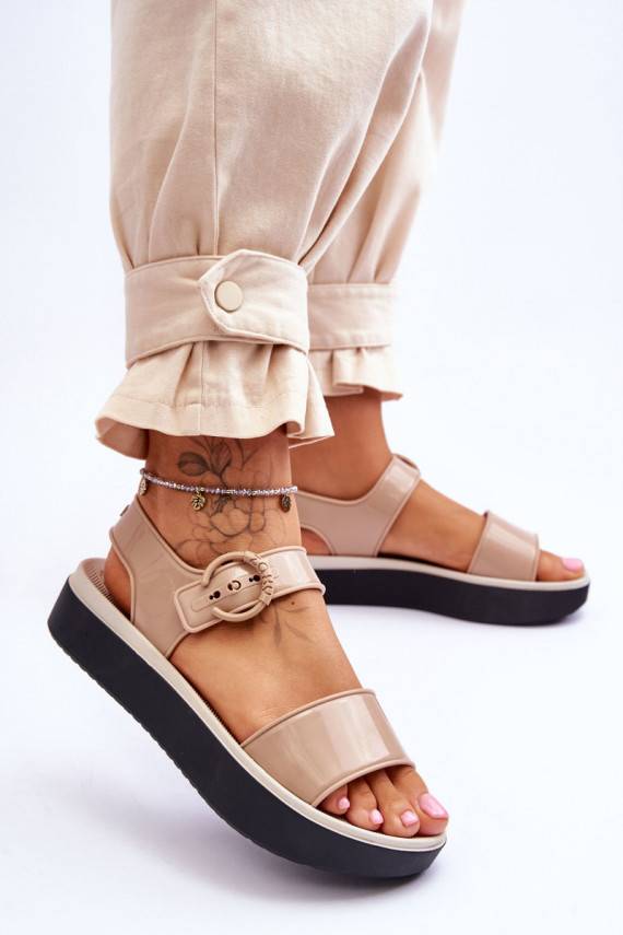 Pachnące Hipoalergiczne sandales  JJ285240 smilšu krāsas-melnas krāsas