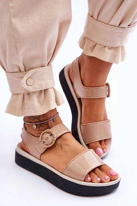 Pachnące Hipoalergiczne sandales  JJ285240 smilšu krāsas-melnas krāsas