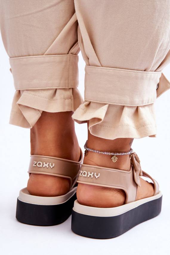 Pachnące Hipoalergiczne sandales  JJ285240 smilšu krāsas-melnas krāsas