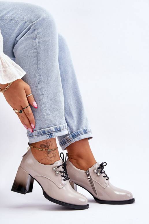 Stilīgasrnas apavi ar papēdi Pelēkas krāsas Darren