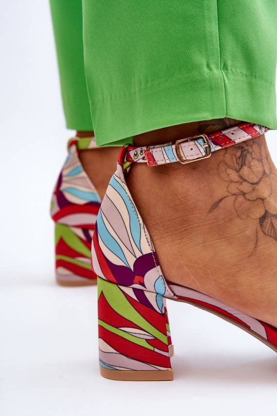 Satina auduma sandales   smilšu krāsas-Zilas krāsas Quincy