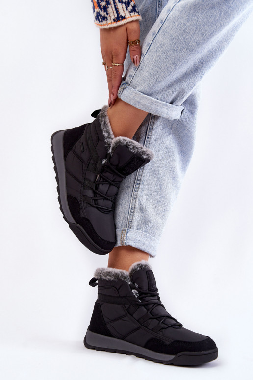   siltināti sniega apavi Cross Jeans KK2R4016C melnas krāsas