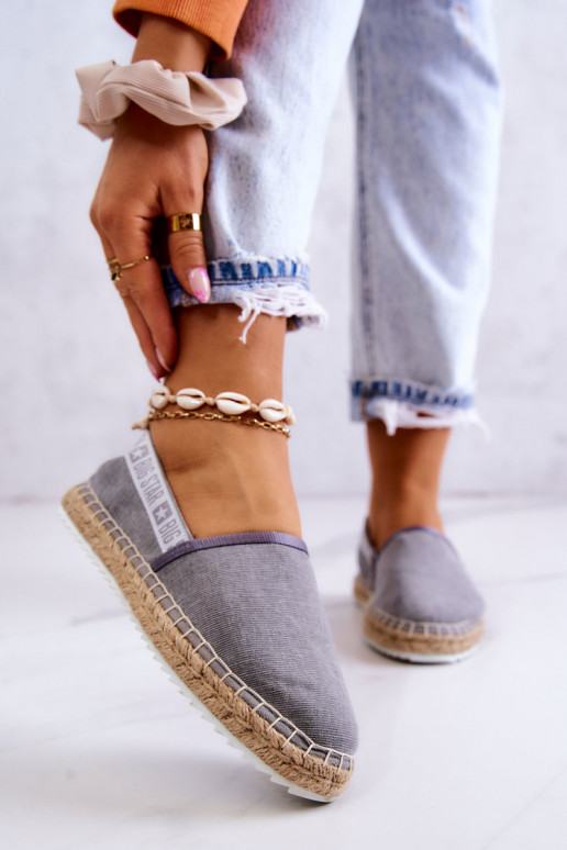 Auduma espadrilles  Big Star JJ274876 Pelēkas krāsas