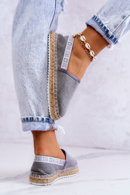 Auduma espadrilles  Big Star JJ274876 Pelēkas krāsas