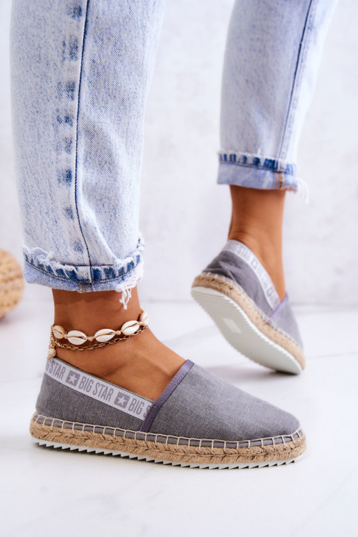 Auduma espadrilles  Big Star JJ274876 Pelēkas krāsas